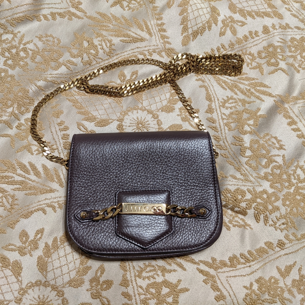 Jimmy Choo Purple Leather Crossbody Bag